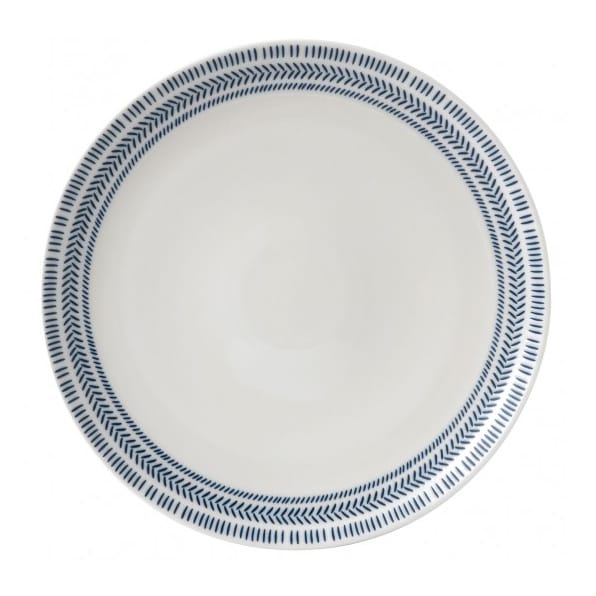 Dark Blue Chevron Teller, 28cm Royal Doulton