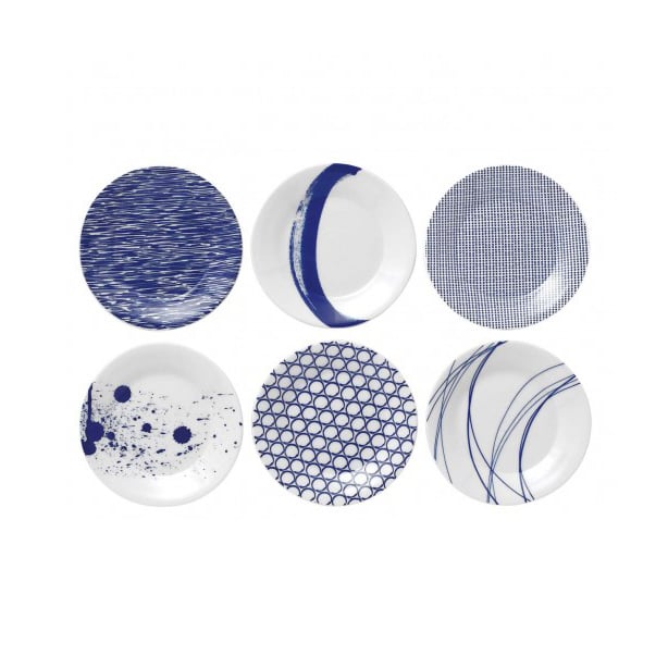Royal Doulton Pacific Teller blau 6 Teile 16cm