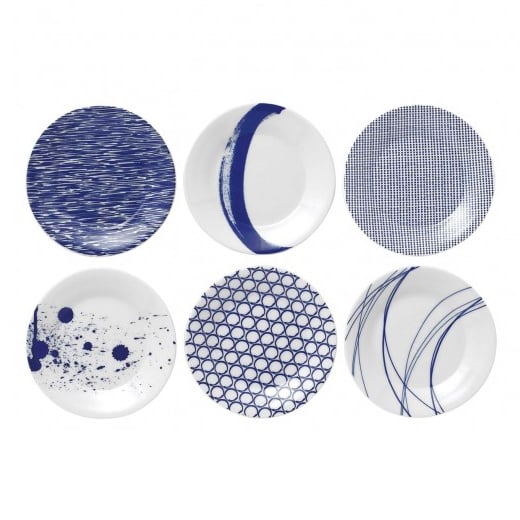 Royal Doulton Pacific Teller blau 6 Teile 23cm