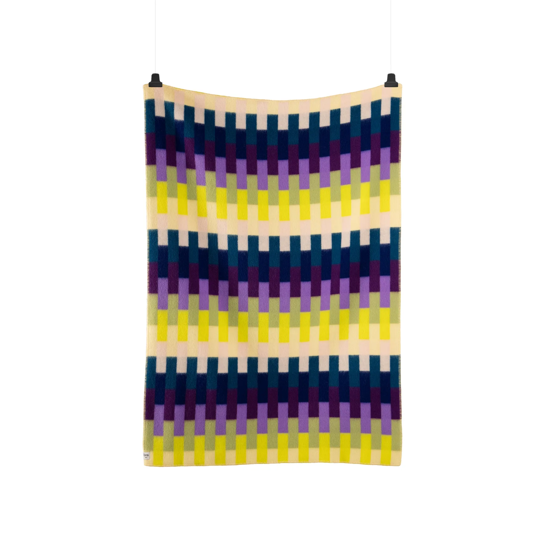 Åsmund bold Decke 135x200 cm, Yellow-blue Røros Tweed