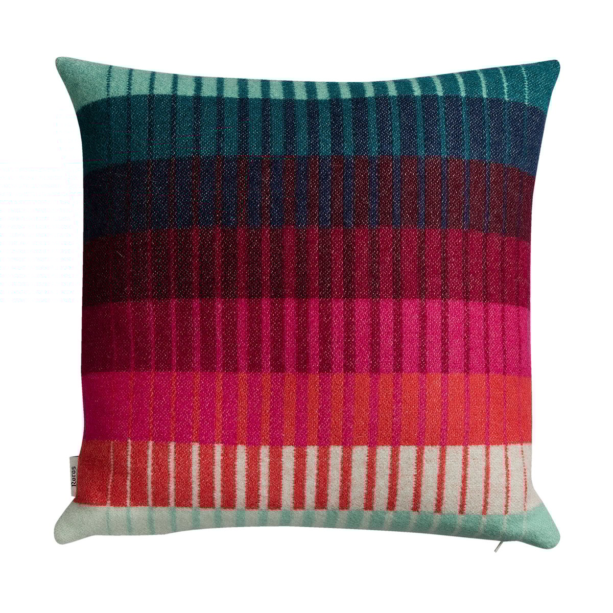 Roros Tweed Åsmund gradient Kissen 50x50 cm Red-turquoise