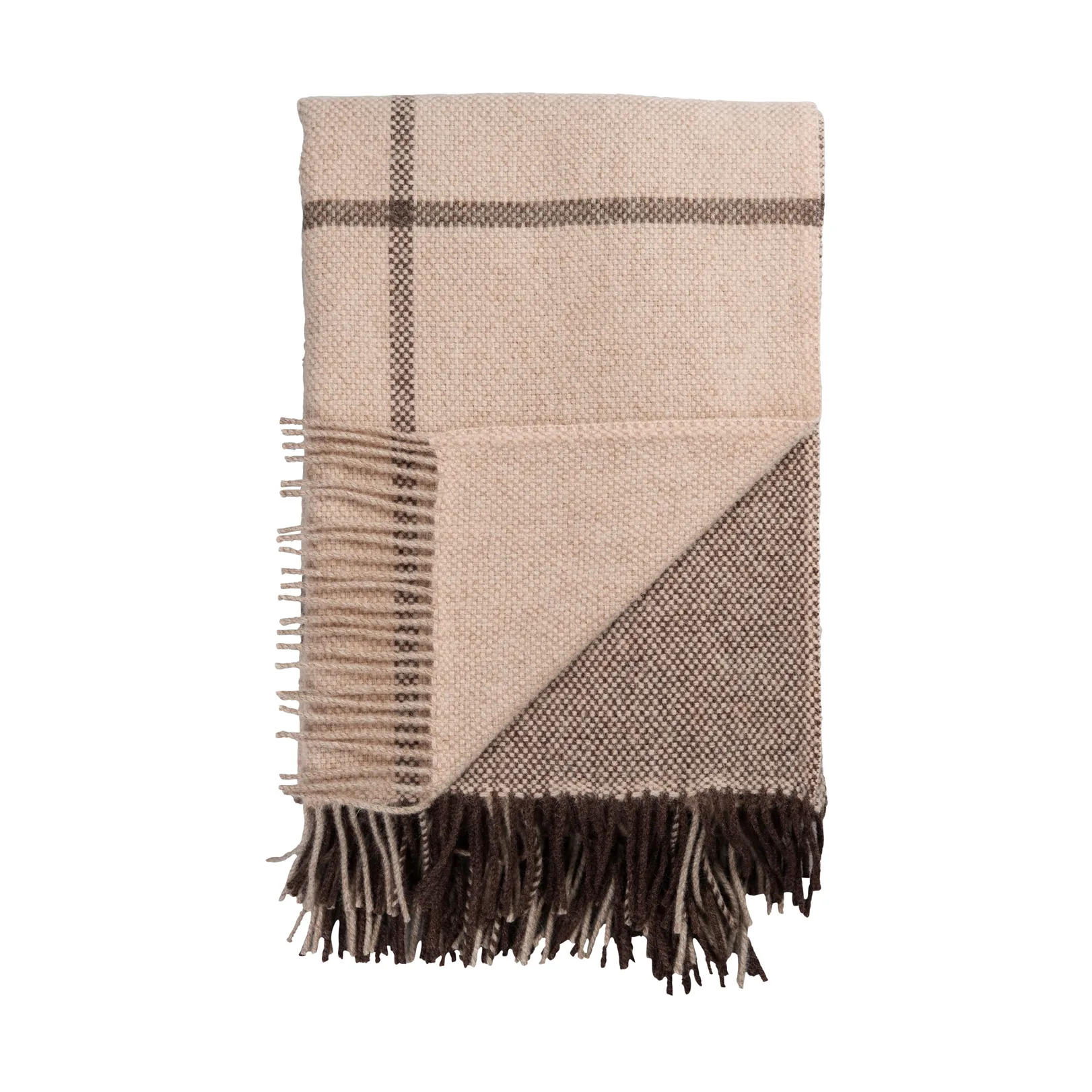 Filos Decke 145x220 cm, Brown Røros Tweed