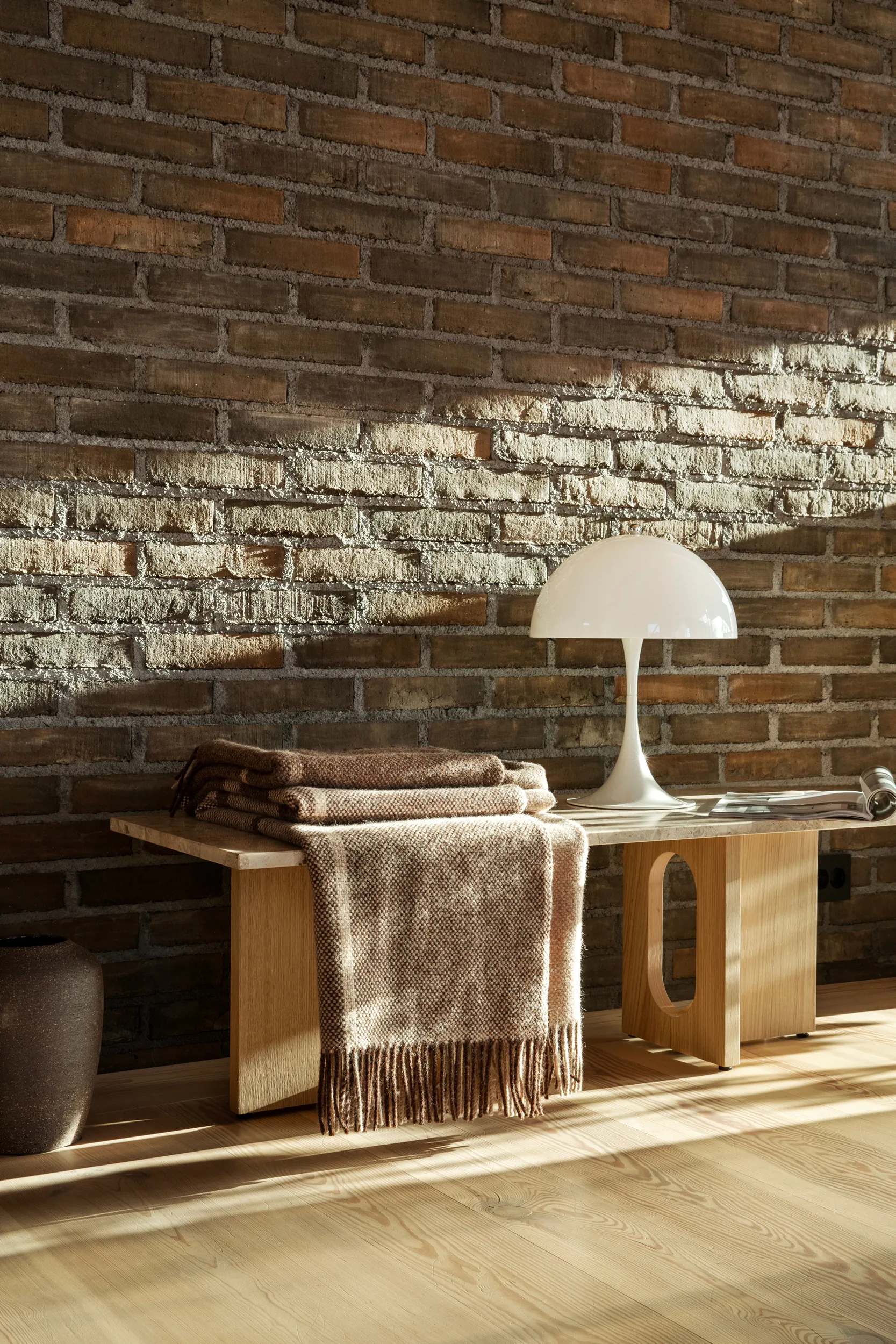 Filos Decke 145x220 cm, Brown Røros Tweed