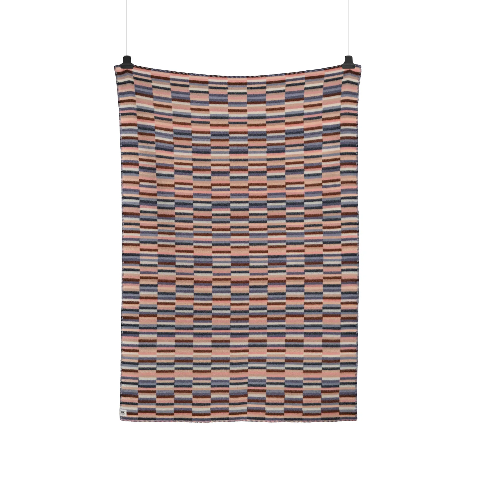 Ida Decke 135x200 cm, Rosa blue Røros Tweed