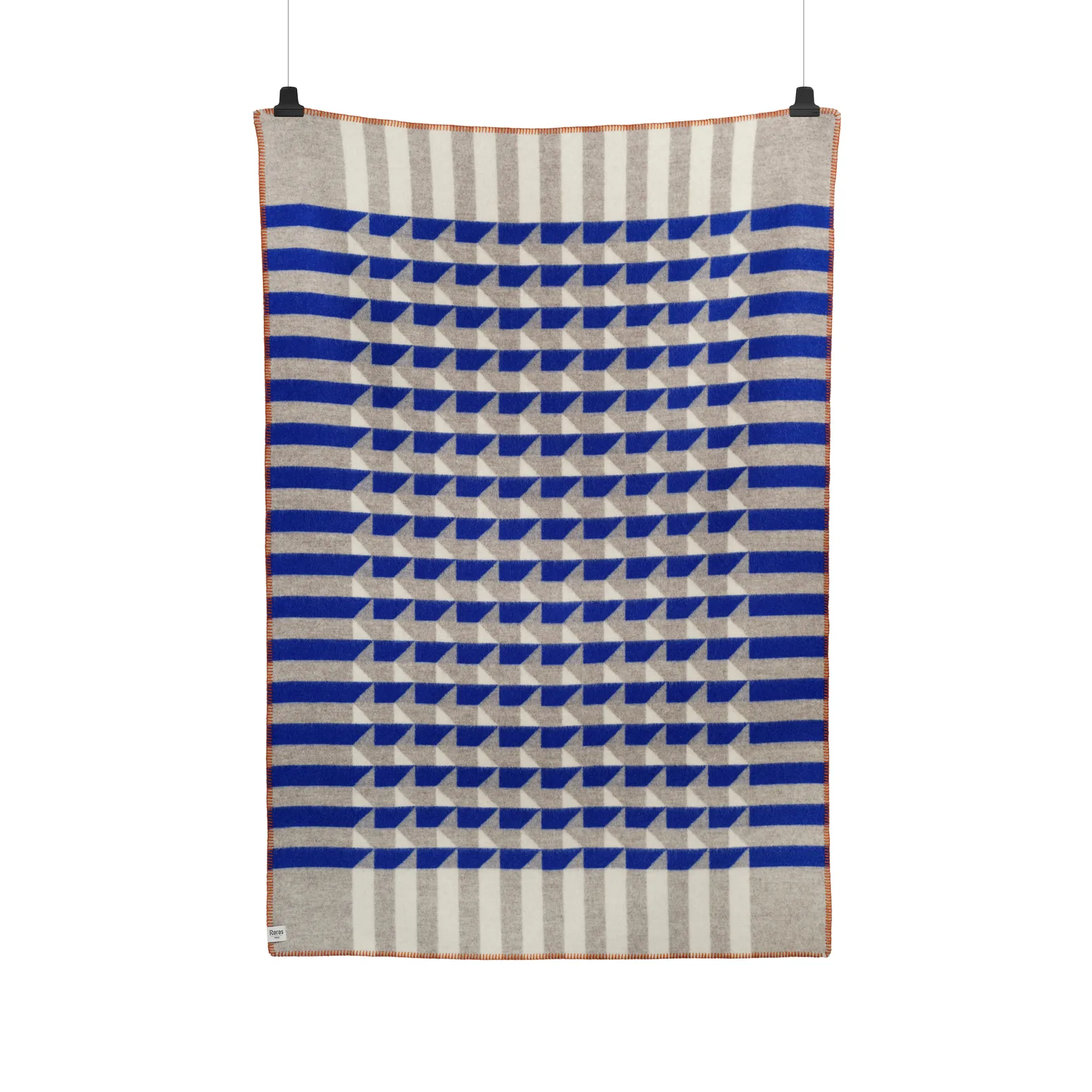 Kvam Decke 135x200 cm, Blue Røros Tweed