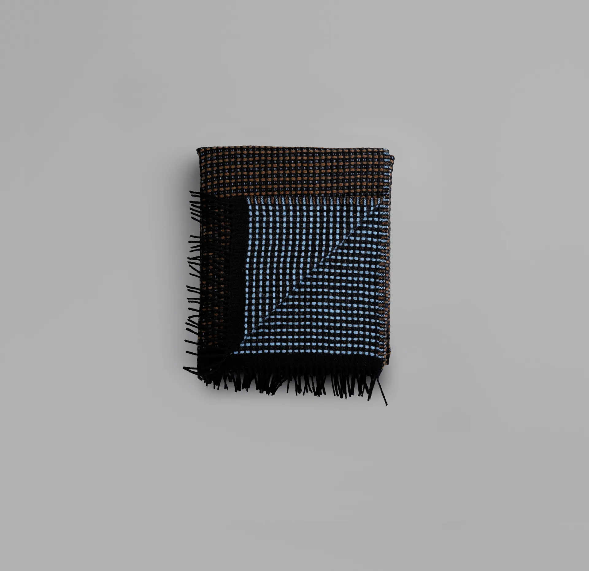 Lofoten Decke 150x210 cm, Blue-mule Røros Tweed