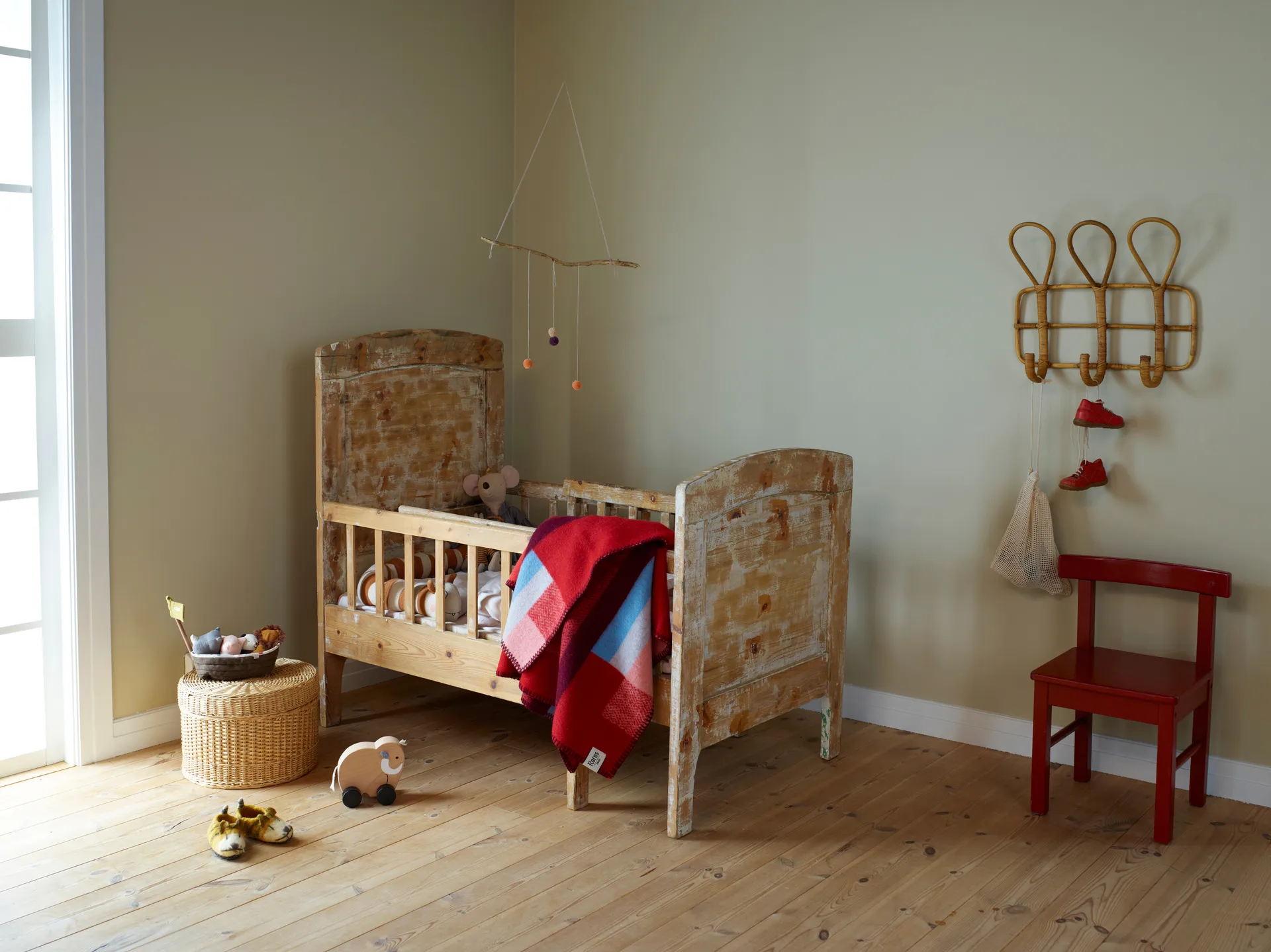 Mikkel Decke 135x200 cm, Red Røros Tweed