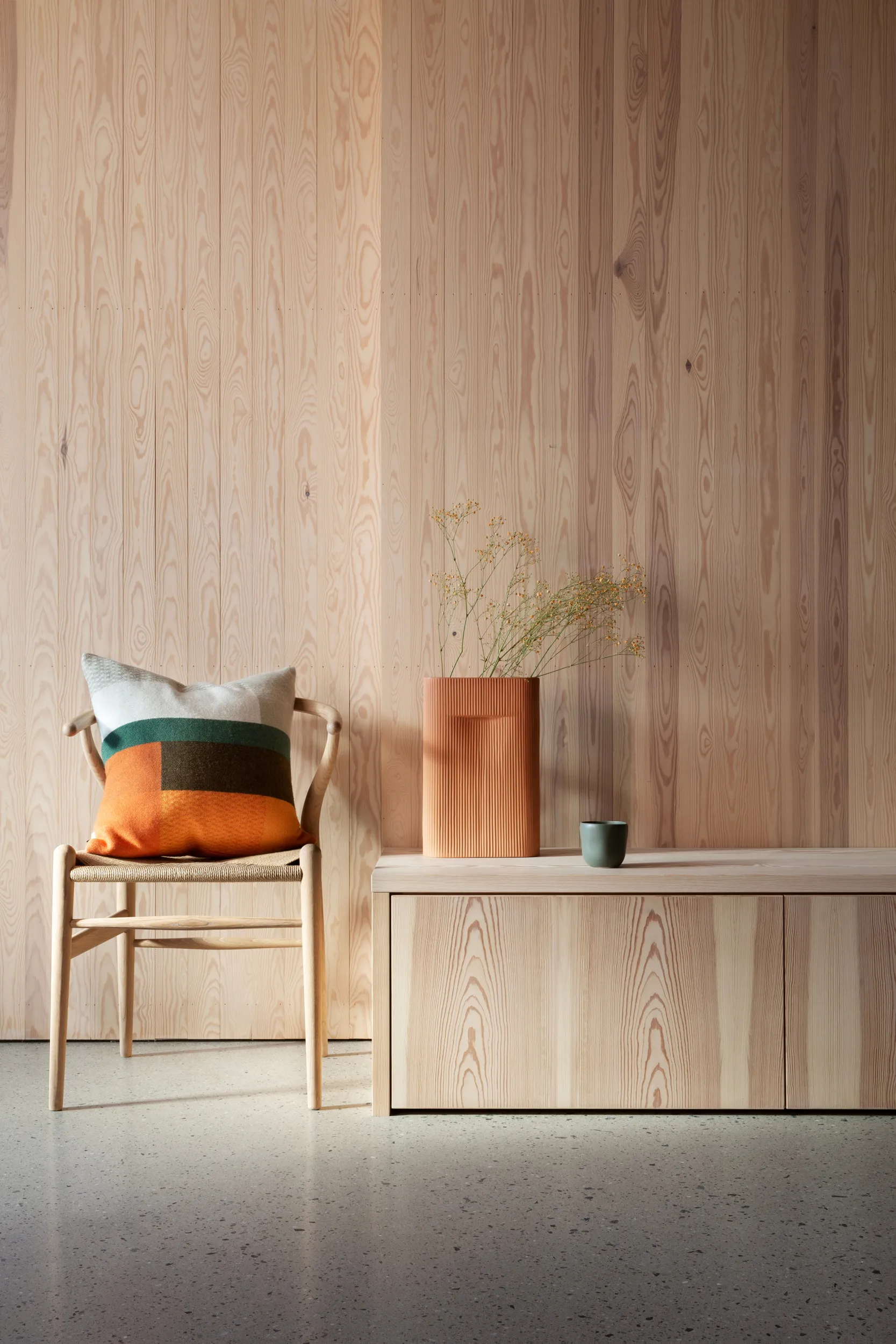 Mikkel Kissen 50x50 cm, Orange Røros Tweed