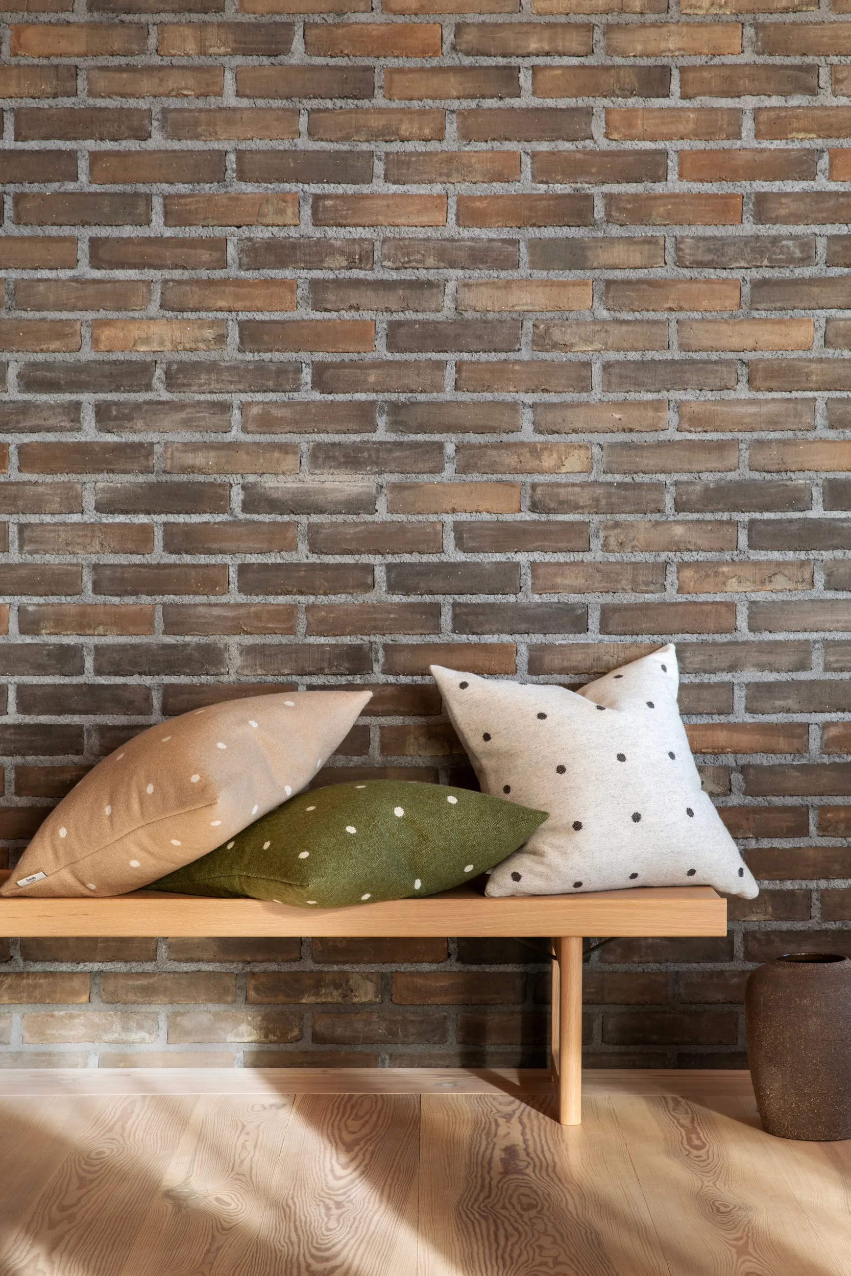 Pastille Kissen 50x50 cm, Mushroom Røros Tweed