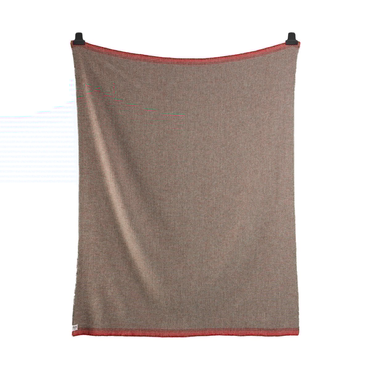 Roros Tweed Una Decke 150x200 cm Green-red | Skandinavisches Design | Wolldecken | Rot