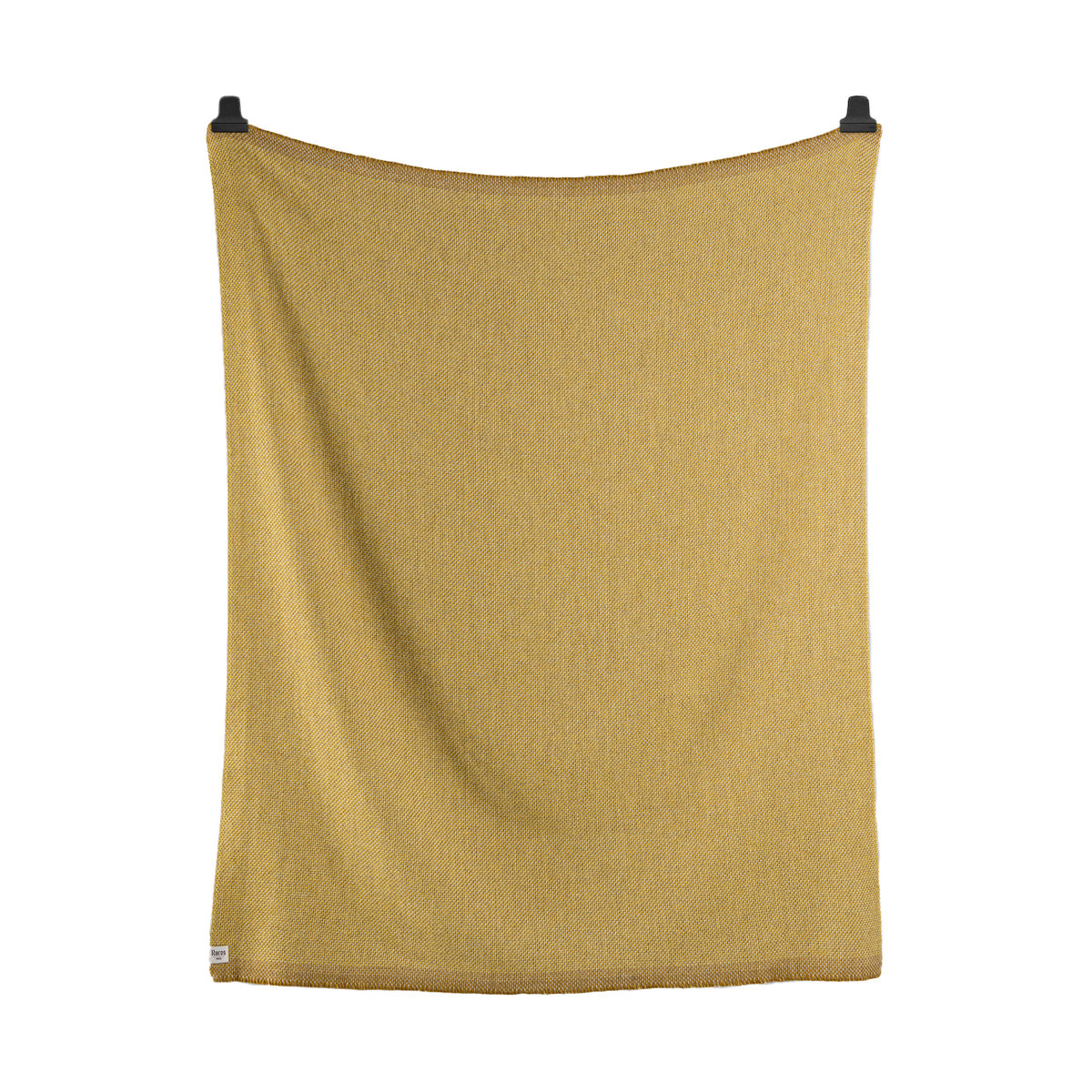 Roros Tweed Una Decke 150x200 cm Ochre | Skandinavisches Design | Wolldecken | Gelb