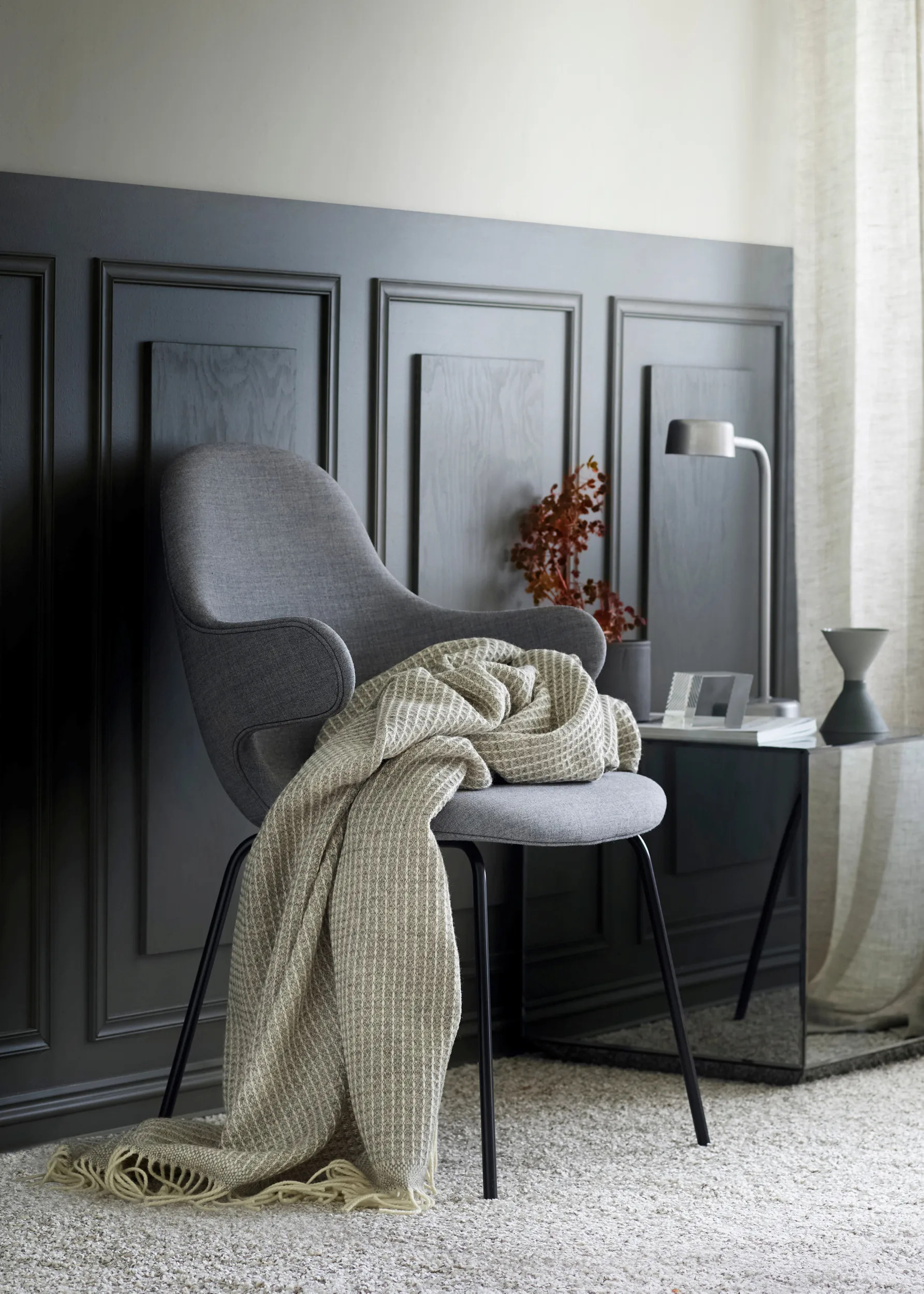 Vega Decke 150x210 cm, Grey Røros Tweed