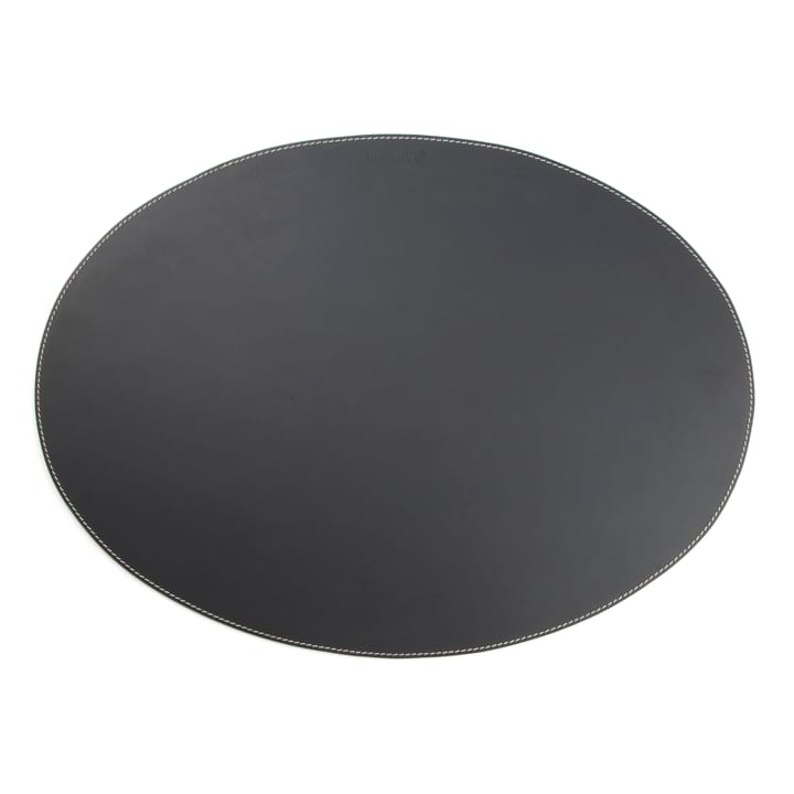 Ørskov Platzdecke Leder oval - Schwarz - Ørskov