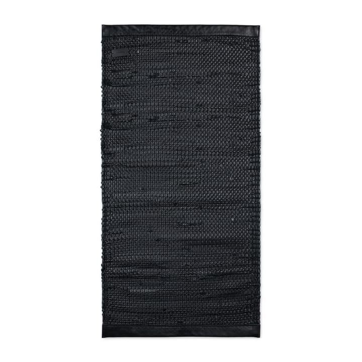 Calf Leather Porto Teppich 65 x 135cm - Matte Black - Rug Solid