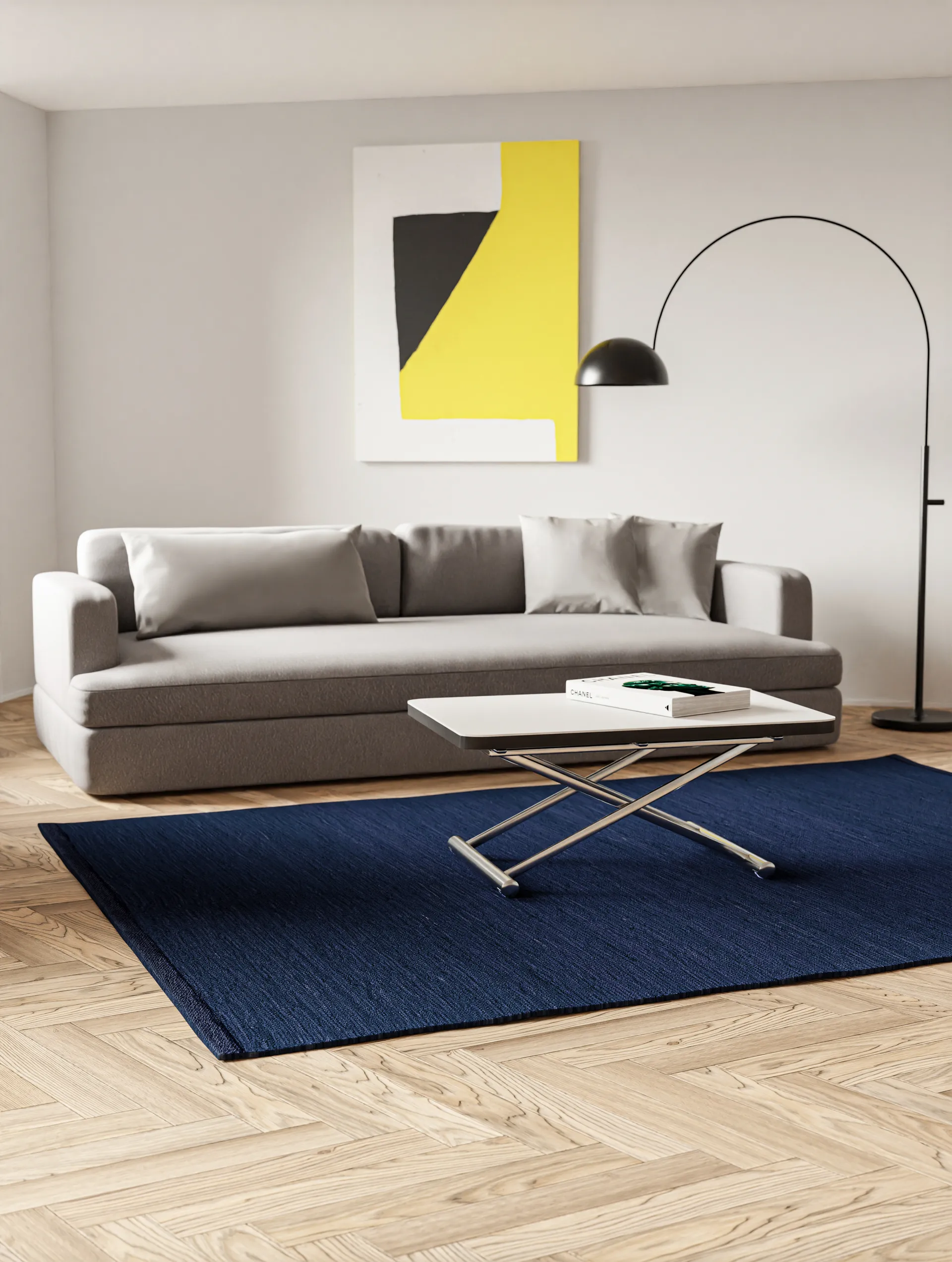 Cotton Teppich 140 x 200cm, Blueberry Rug Solid