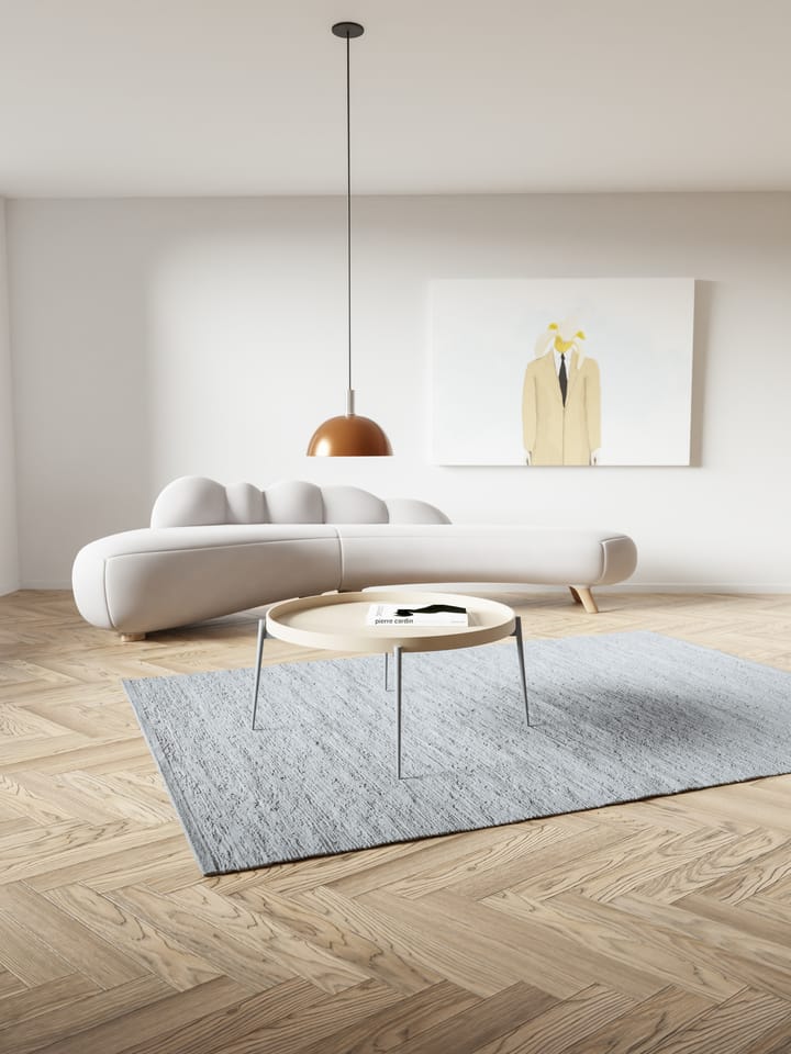 Cotton Teppich 140 x 200cm, Light grey (hellgrau) Rug Solid