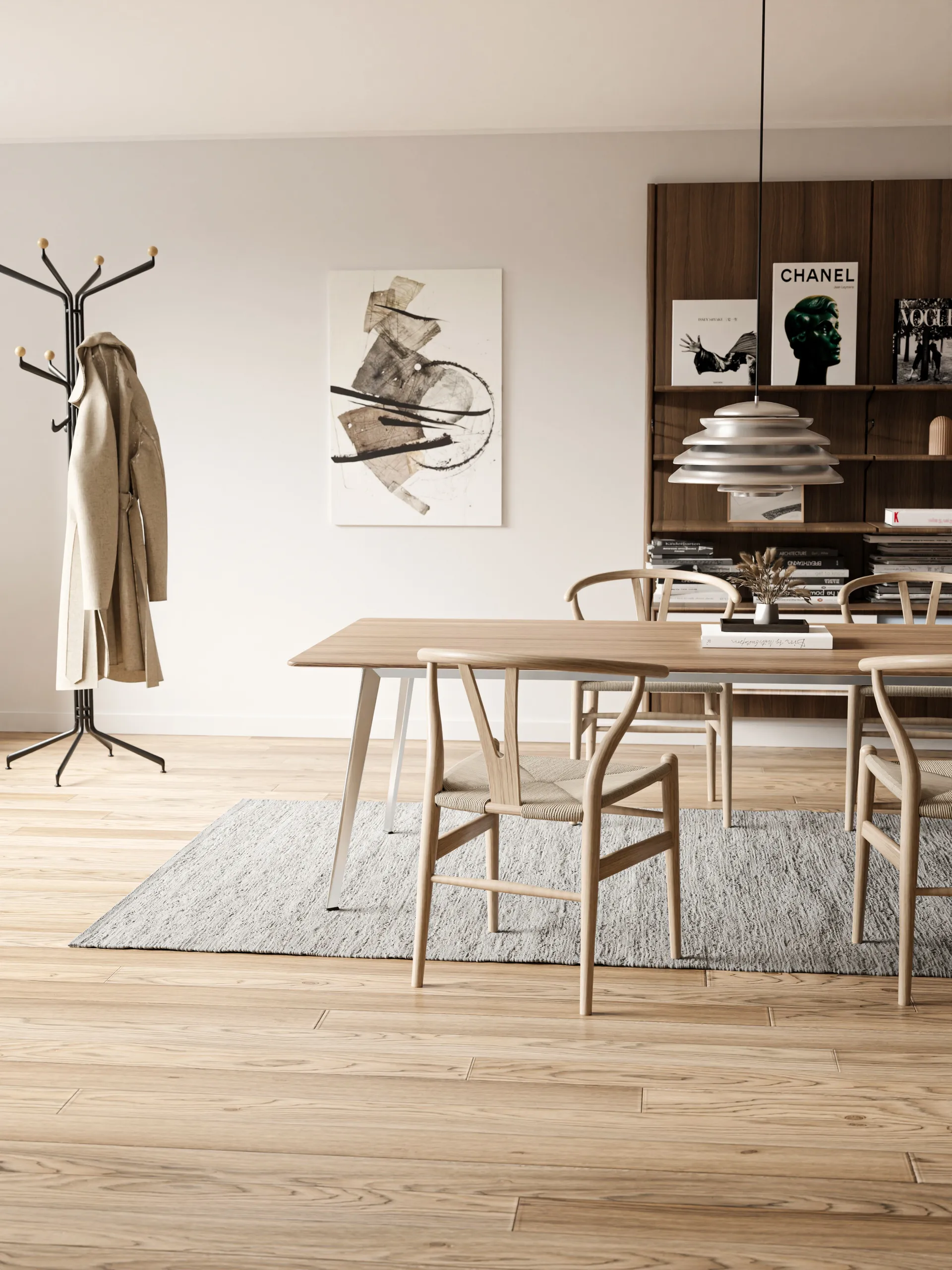 Cotton Teppich 140 x 200cm, Light grey (hellgrau) Rug Solid