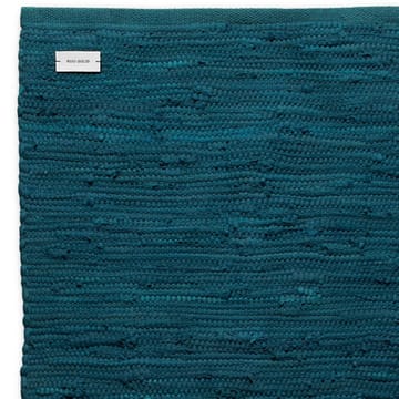 Cotton Teppich 140 x 200cm - Petroleum (petrolblau) - Rug Solid