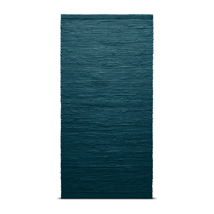 Cotton Teppich 140 x 200cm - Petroleum (petrolblau) - Rug Solid