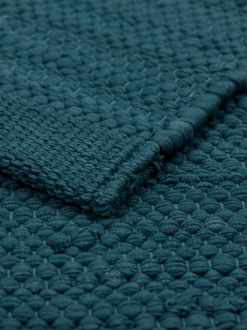 Cotton Teppich 140 x 200cm - Petroleum (petrolblau) - Rug Solid