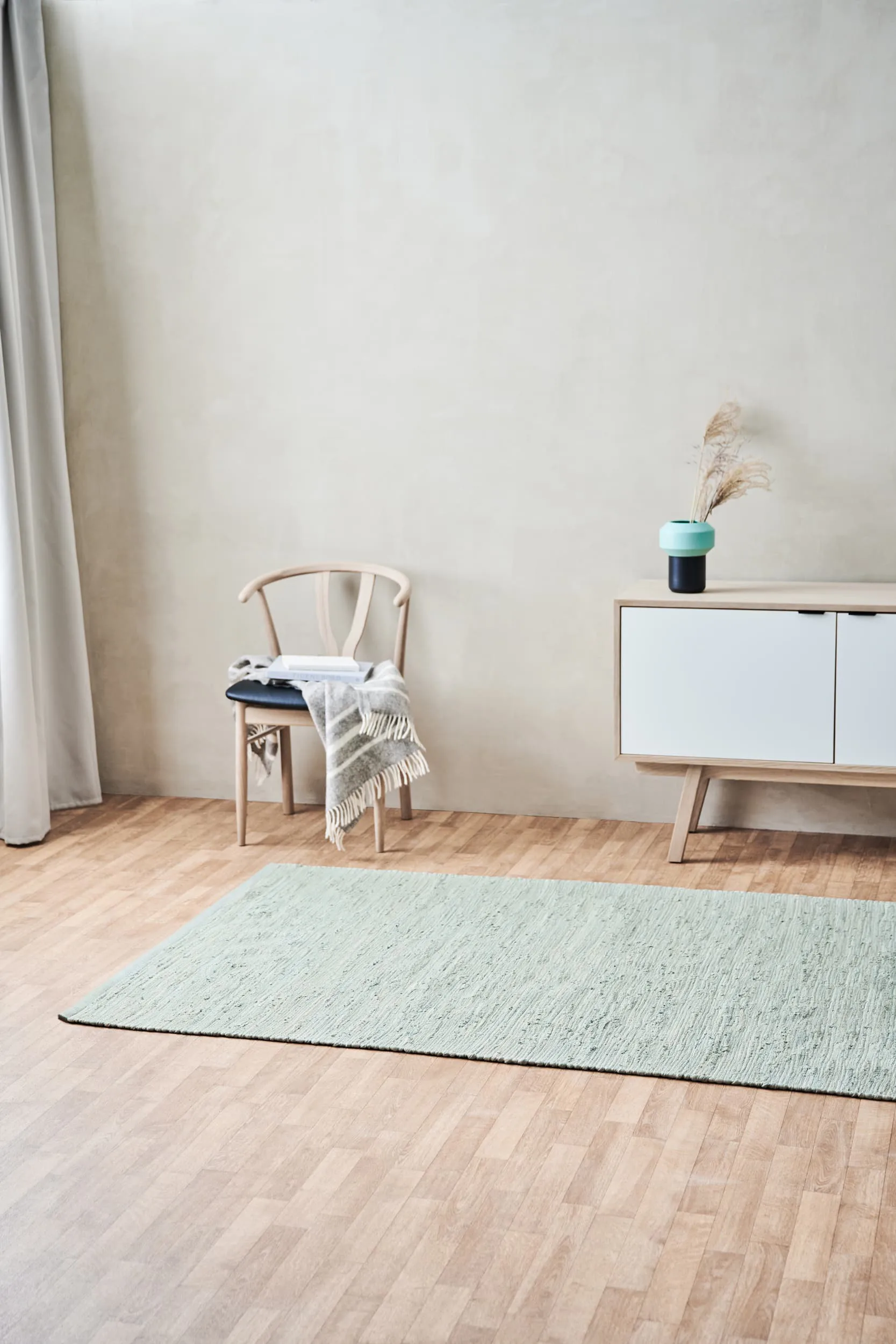 Cotton Teppich 170 x 240cm, Mint Rug Solid