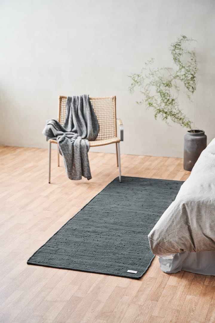 Cotton Teppich 60 x 90cm - Steel grey (grau) - Rug Solid