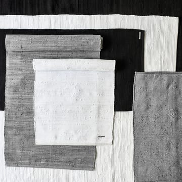 Cotton Teppich 65 x 135cm - Black (schwarz) - Rug Solid