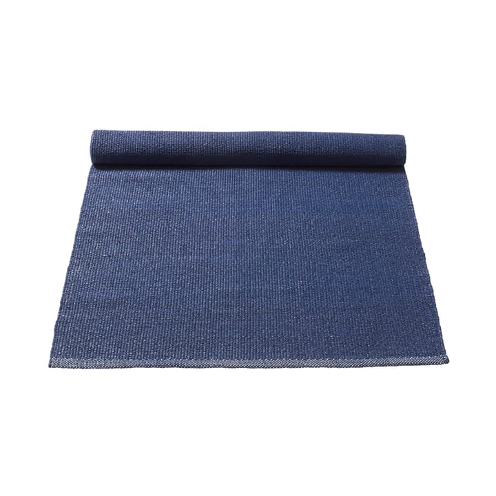 Cotton Teppich 65 x 135cm - Deep ocean blue (blau) - Rug Solid