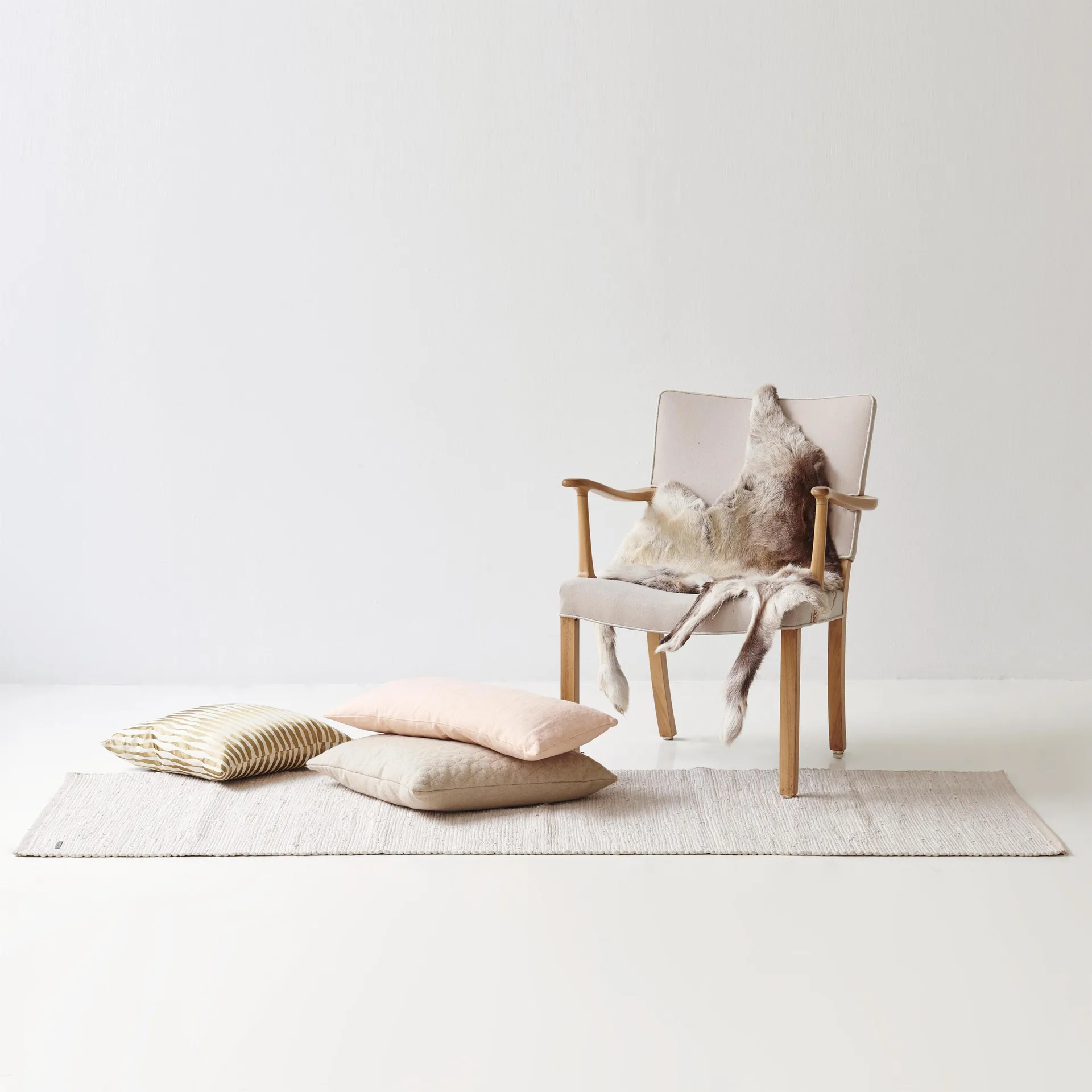 Cotton Teppich 65 x 135cm, Desert white (weiß) Rug Solid