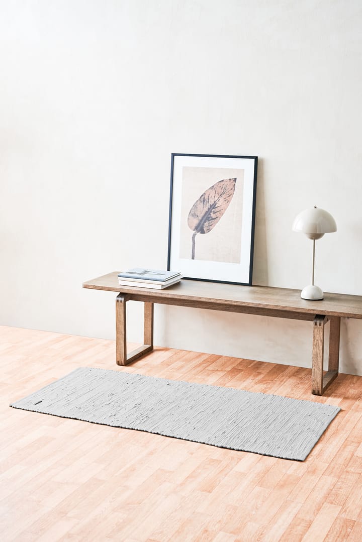 Cotton Teppich 65 x 135cm, Light grey (hellgrau) Rug Solid