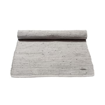 Cotton Teppich 65 x 135cm - Light grey (hellgrau) - Rug Solid