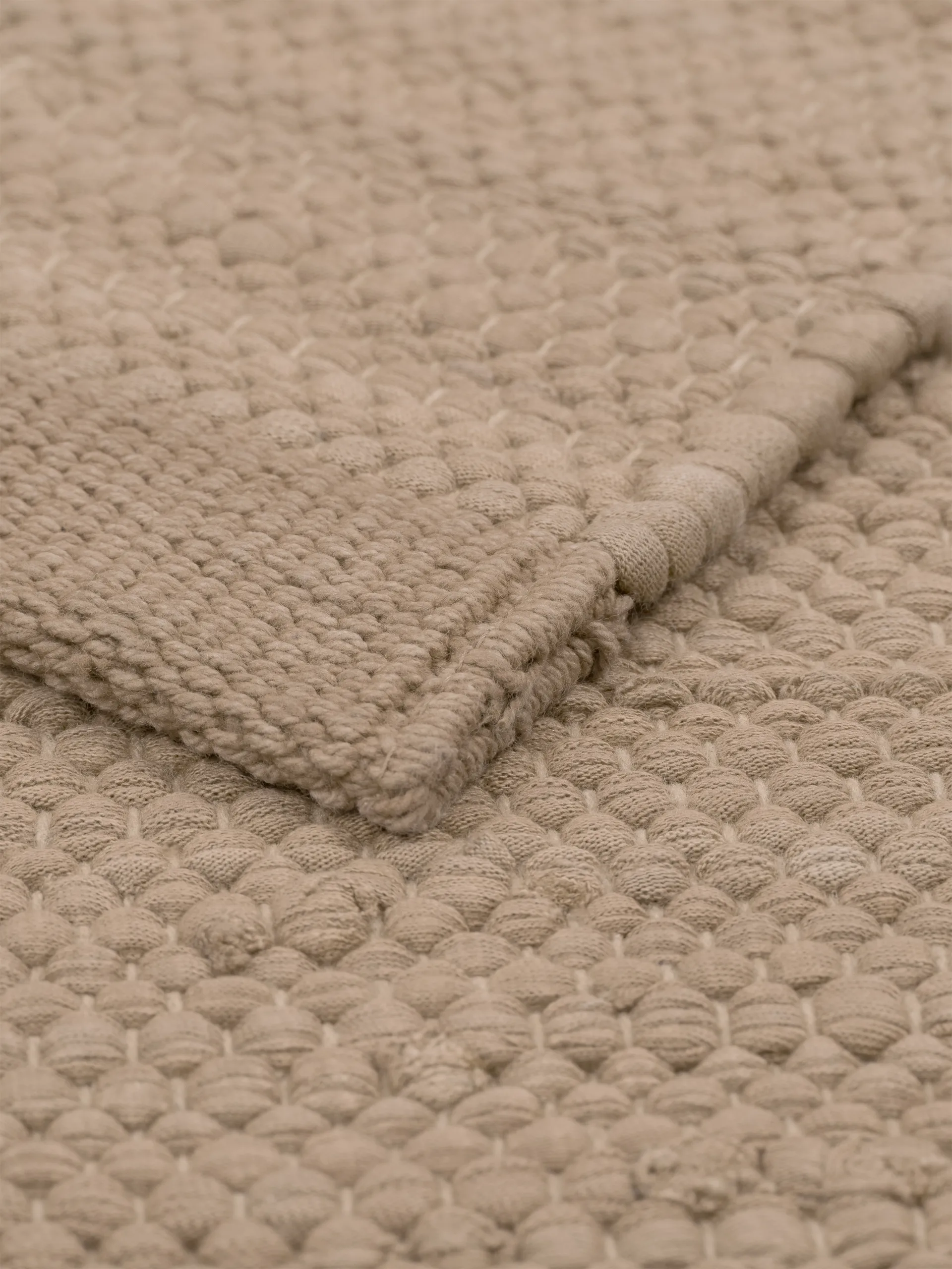Cotton Teppich 65 x 135cm, Nougat Rug Solid