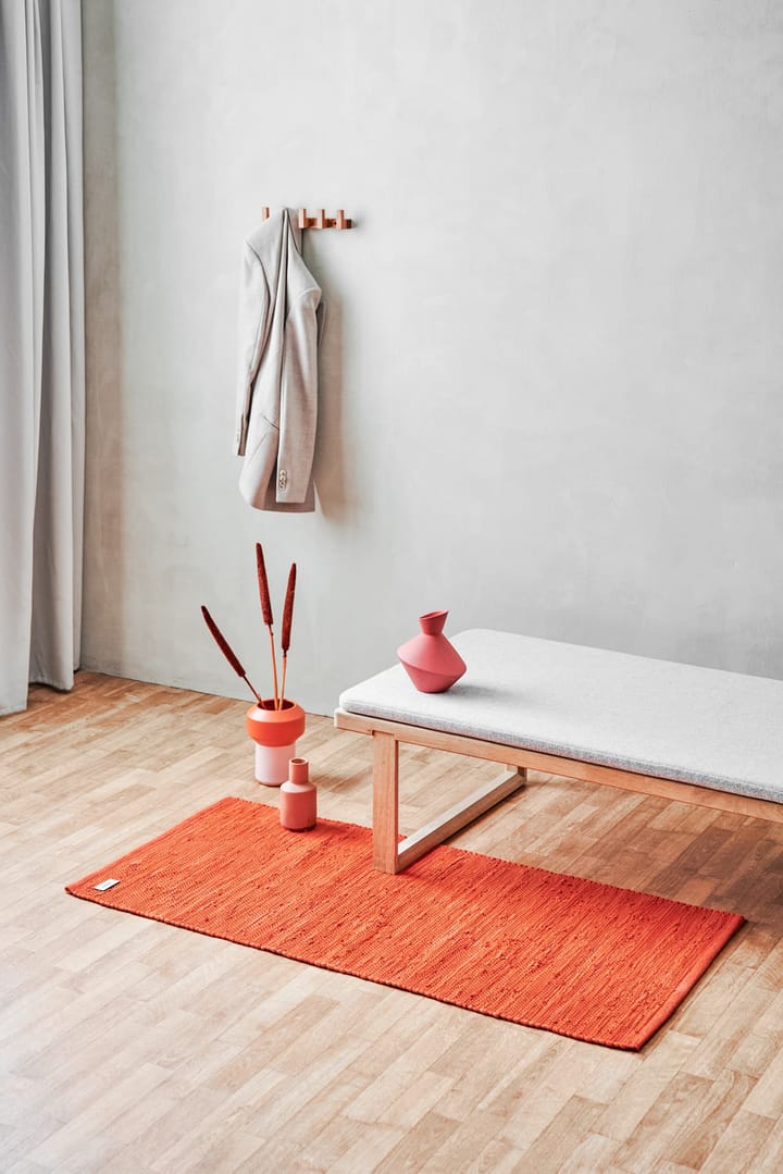 Cotton Teppich 65 x 135cm - Solar orange (orange) - Rug Solid