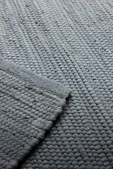 Cotton Teppich 65 x 135cm - Steel grey (grau) - Rug Solid