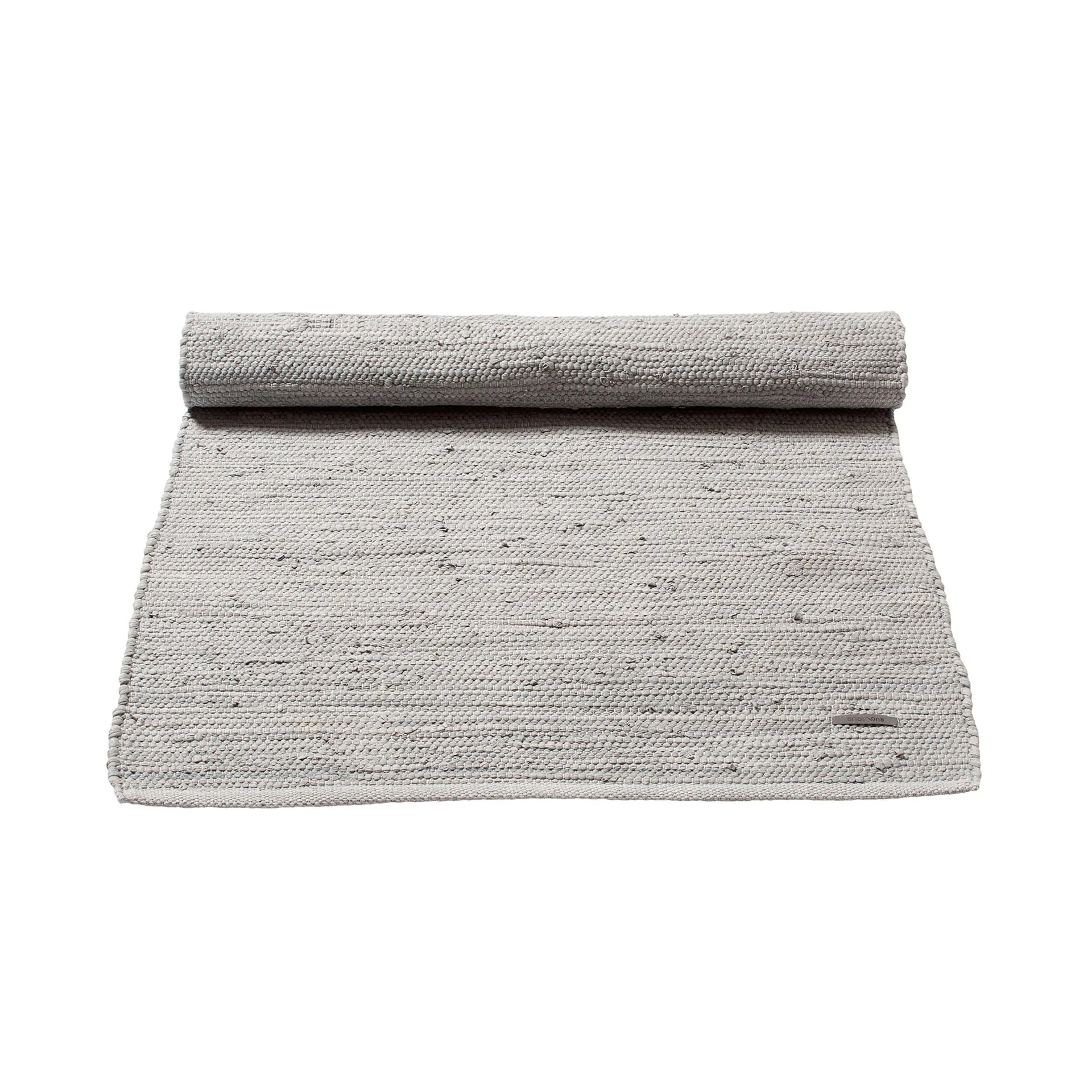 Cotton Teppich 75 x 200cm, Light grey (hellgrau) Rug Solid