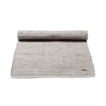 Cotton Teppich 75 x 300cm - Light grey (hellgrau) - Rug Solid