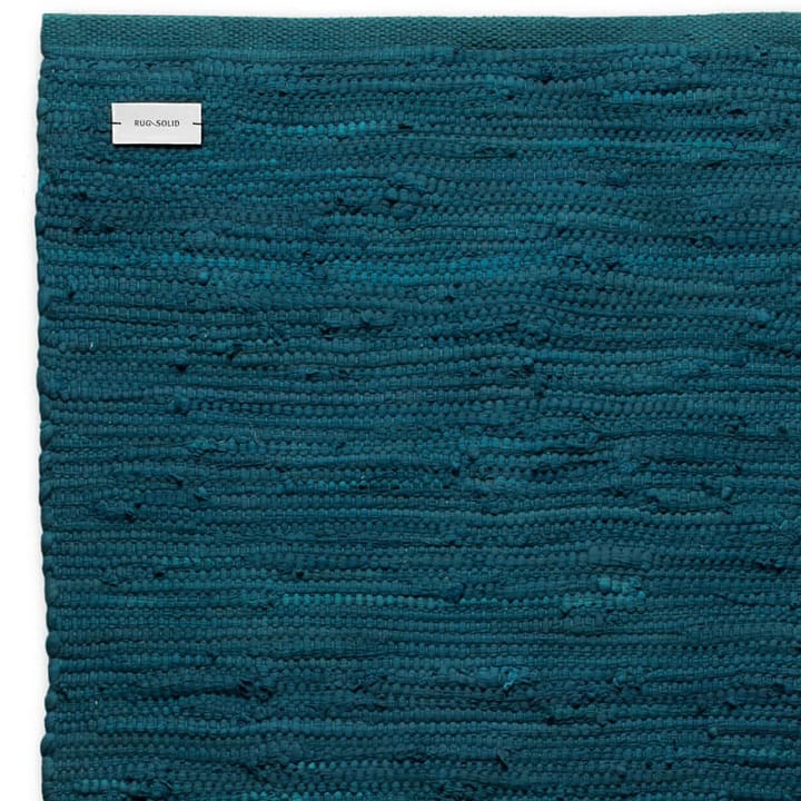 Cotton Teppich 75 x 300cm, Petroleum (petrolblau) Rug Solid