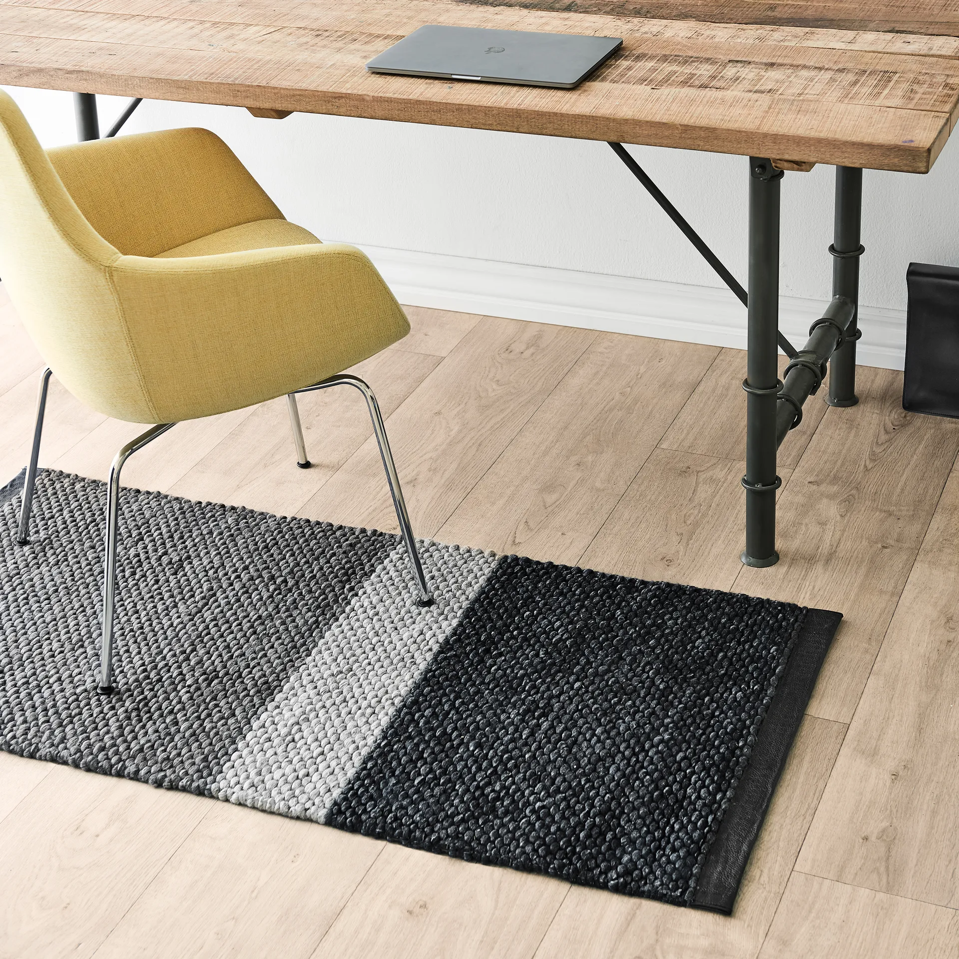Landscape Wollteppich 65 x 135cm, Gravel Rug Solid