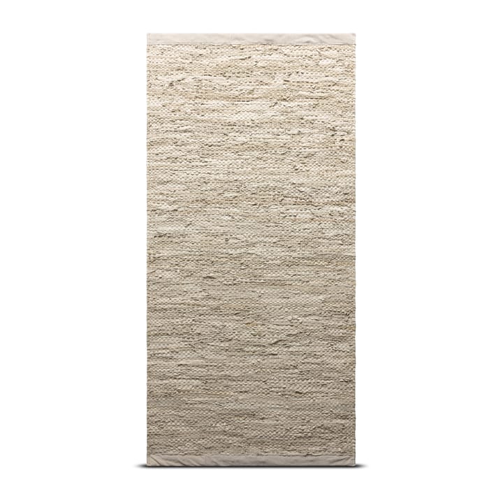 Leather Teppich 140 x 200cm - Beige - Rug Solid