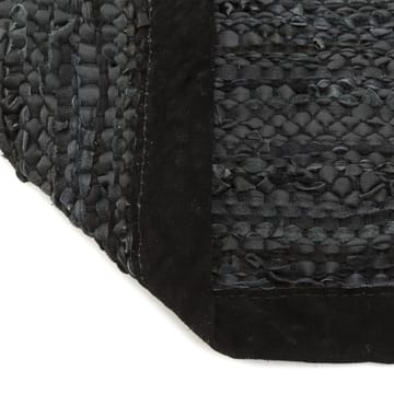 Leather Teppich 140 x 200cm - Black (schwarz) - Rug Solid