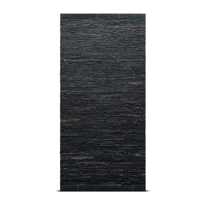 Leather Teppich 140 x 200cm - Dark grey (dunkelgrau) - Rug Solid