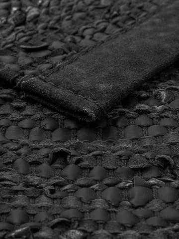 Leather Teppich 140 x 200cm - Dark grey (dunkelgrau) - Rug Solid