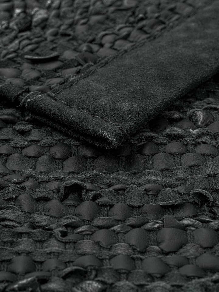 Leather Teppich 140 x 200cm - Dark grey (dunkelgrau) - Rug Solid
