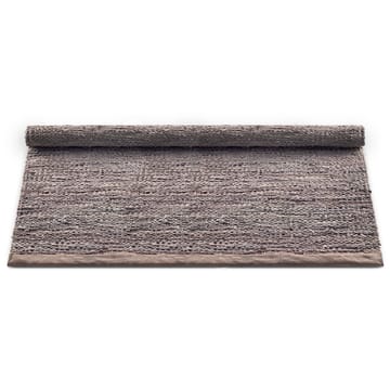 Leather Teppich 140 x 200cm - Wood (braun) - Rug Solid