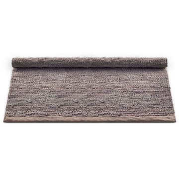 Leather Teppich 140 x 200cm - Wood (braun) - Rug Solid