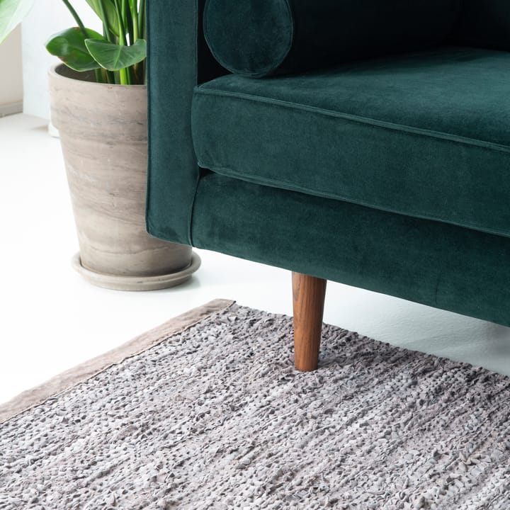 Leather Teppich 140 x 200cm, Wood (braun) Rug Solid