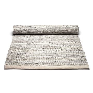Leather Teppich 200 x 300cm - Beige - Rug Solid