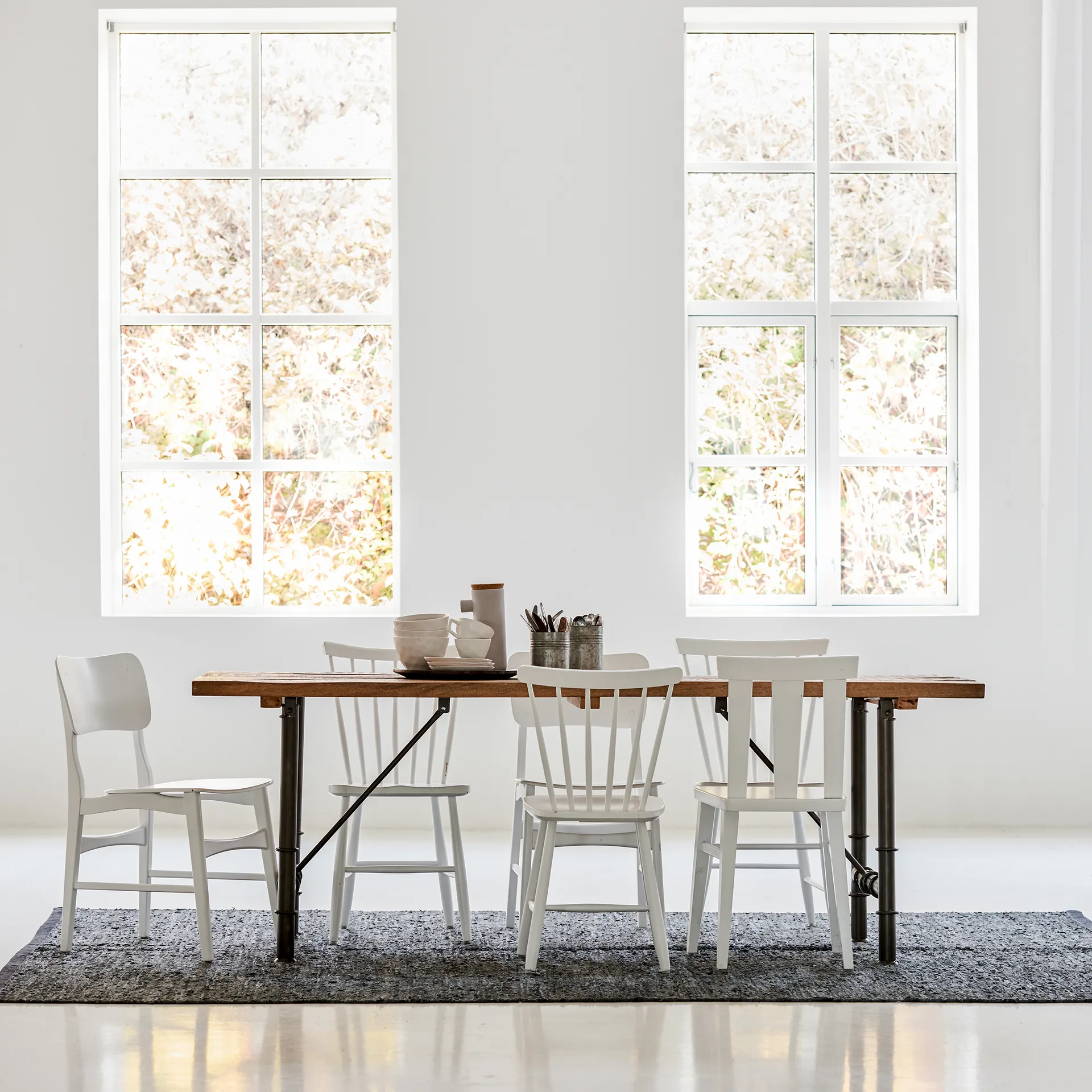 Leather Teppich 200 x 300cm, Dark grey (dunkelgrau) Rug Solid