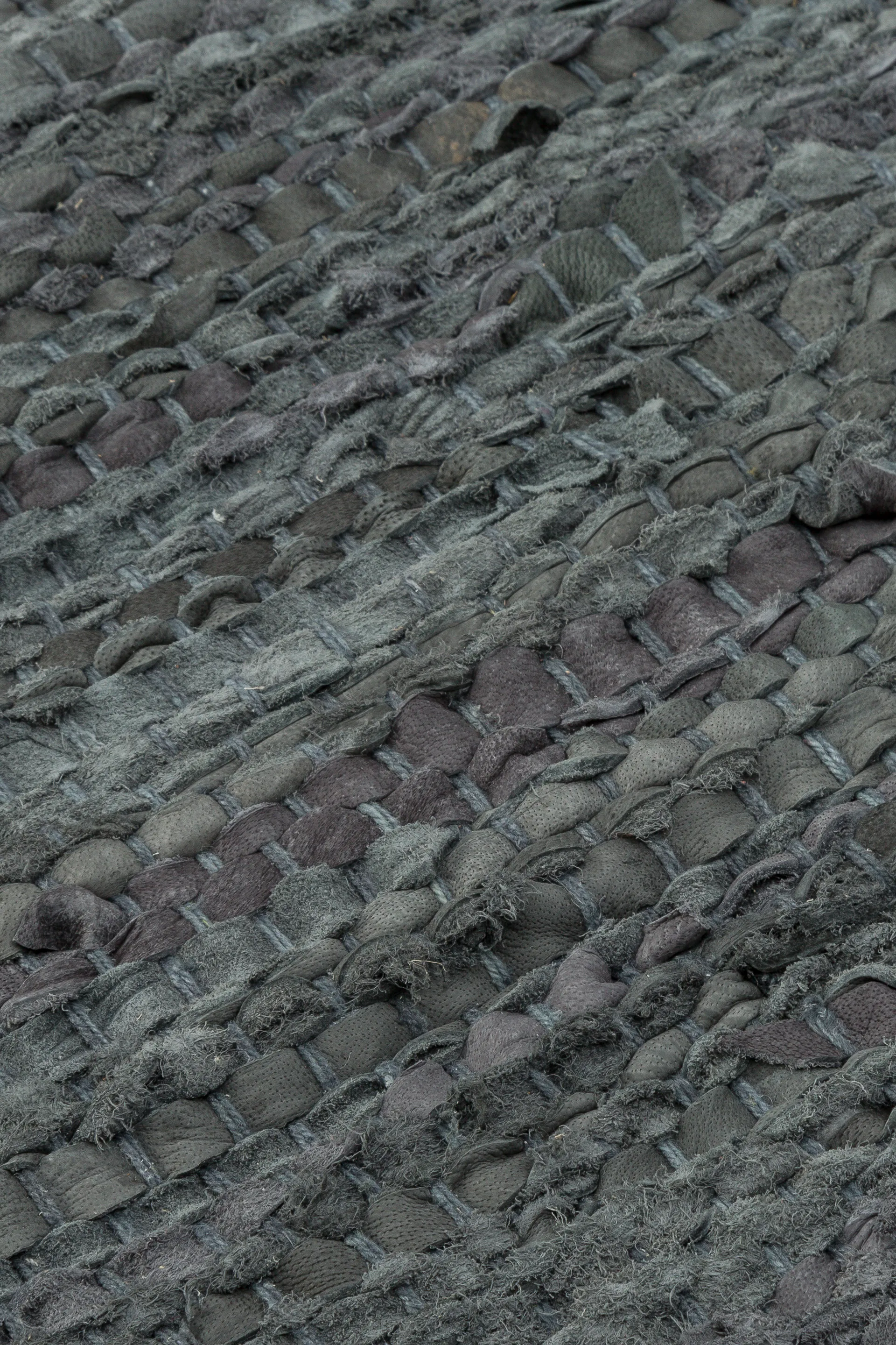 Leather Teppich 200 x 300cm, Dark grey (dunkelgrau) Rug Solid