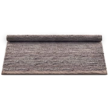 Leather Teppich 200 x 300cm - Wood (braun) - Rug Solid